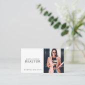 Modern Realtor Real Estate Photo Business Card Visitekaartje (Staand voorkant)