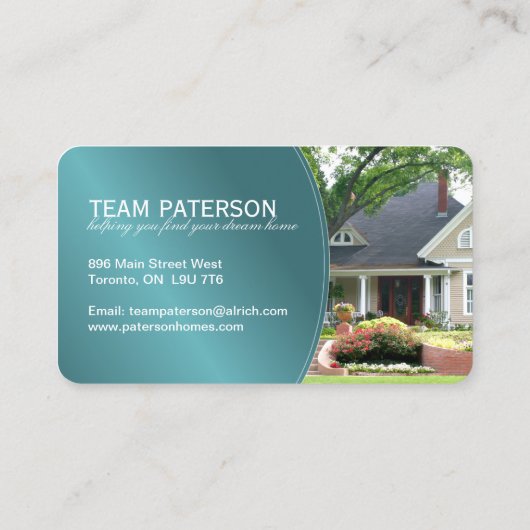 Modern Realtor Visitekaartje (Achterkant)