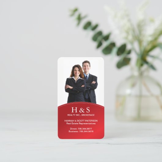Modern Realtor Visitekaartje (Staand voorkant)