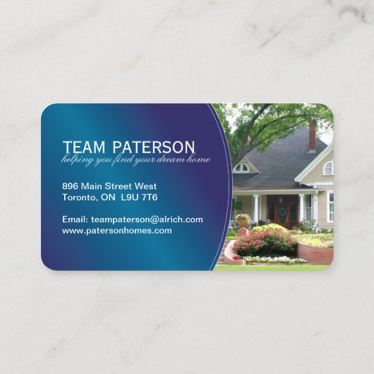 Modern Realtor Visitekaartje (Achterkant)