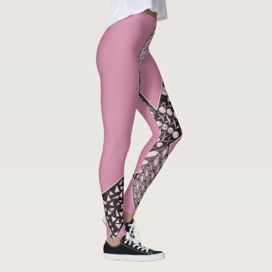 Modern Rebel Breast Cancer Awareness Ribbon Leggings (Rechts)