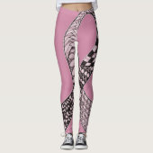 Modern Rebel Breast Cancer Awareness Ribbon Leggings (Voorkant)
