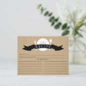 Modern Recept Kaart Kraft Vrijgezellenfeest (Staand voorkant)