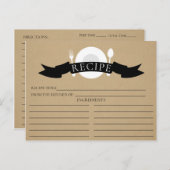 Modern Recept Kaart Kraft Vrijgezellenfeest (Voorkant / Achterkant)