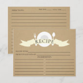 Modern Recept Kaart Kraft Vrijgezellenfeest (Voorkant / Achterkant)