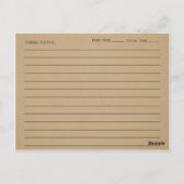 Modern Recept Kaart Kraft Vrijgezellenfeest (Achterkant)