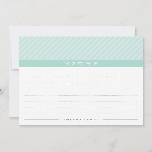 MODERN RECEPT KAART leuke organizer minimal mint (Achterkant)