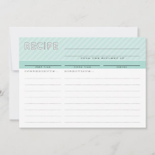 MODERN RECEPT KAART leuke organizer minimal mint