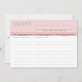 MODERN RECEPT KAART leuke organizer minimal pink (Voorkant)
