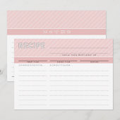 MODERN RECEPT KAART leuke organizer minimal pink (Voorkant / Achterkant)