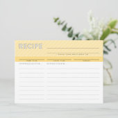 MODERN RECEPT KAART leuke organizer minimal yellow (Staand voorkant)