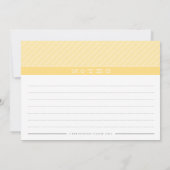MODERN RECEPT KAART leuke organizer minimal yellow (Achterkant)