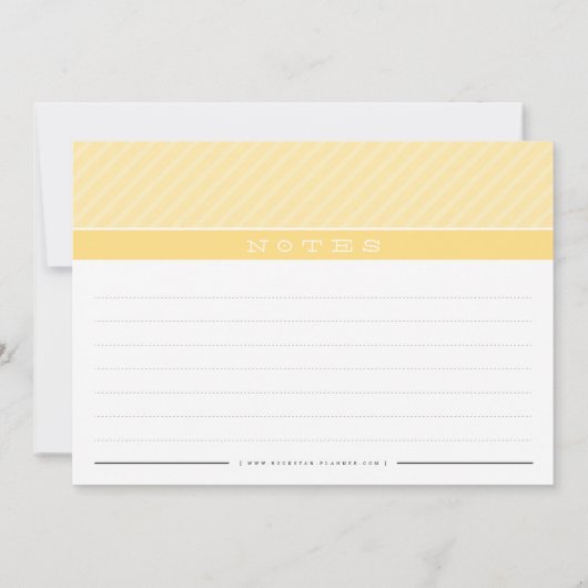 MODERN RECEPT KAART leuke organizer minimal yellow (Achterkant)