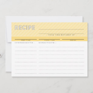 MODERN RECEPT KAART leuke organizer minimal yellow
