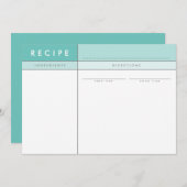 MODERN RECEPT KAART organisator bold minimal jade (Voorkant / Achterkant)