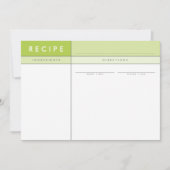 MODERN RECEPT KAART organizer block minimal green (Voorkant)