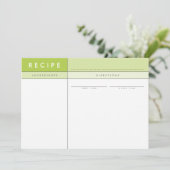 MODERN RECEPT KAART organizer block minimal green (Staand voorkant)