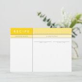 MODERN RECEPT KAART organizer block minimal yellow (Staand voorkant)