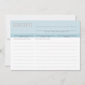 MODERN RECEPT KAART schattige organisator minimal  (Voorkant)