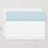 MODERN RECEPT KAART schattige organisator minimal  (Achterkant)