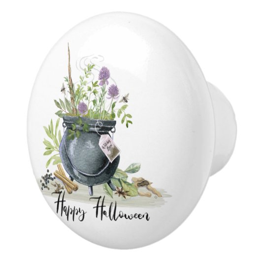 Modern  recept voor een halloween cauldron 1 keramische knop (Rechts)