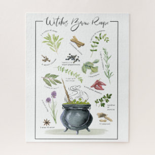 Modern  recept voor een halloween cauldron 1 legpuzzel