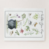 Modern  recept voor een halloween cauldron 1 legpuzzel (Horizontaal)