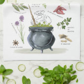 Modern  recept voor een halloween cauldron 1 theedoek (Gevouwen)