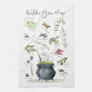 Modern  recept voor een halloween cauldron 1 theedoek