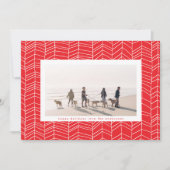 Modern Red 2022 kerstsnoepfoto Feestdagenkaart (Voorkant)