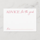 Modern Red Advice voor het Afstuderen Afstuderen Informatiekaartje (Voorkant)