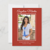 Modern Red Afstuderen 3 Foto Klasse 2022 (Voorkant)