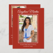 Modern Red Afstuderen 3 Foto Klasse 2022 (Voorkant / Achterkant)