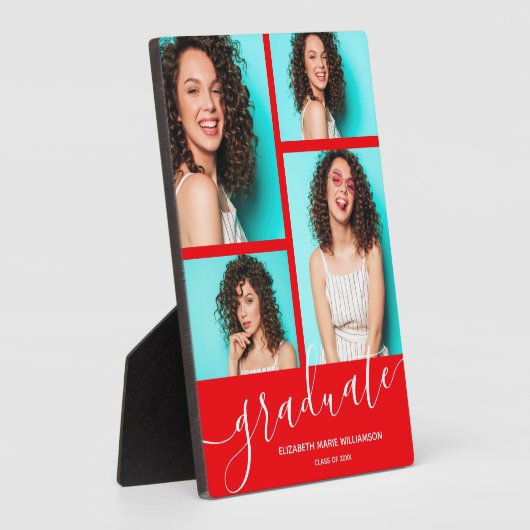 Modern Red Afstuderen Photo Keepomwille Fotoplaat (Zijkant)