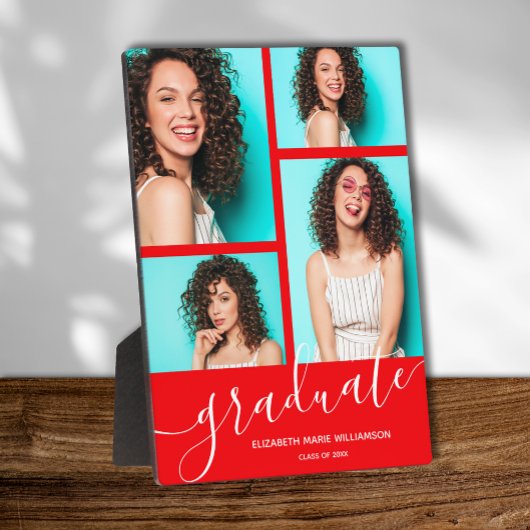 Modern Red Afstuderen Photo Keepomwille Fotoplaat