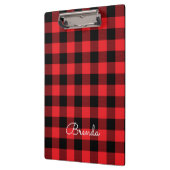 Modern Red and Black Buffalo Check Klembord (Links)
