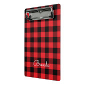 Modern Red and Black Buffalo Check Mini Klembord (Angled2)