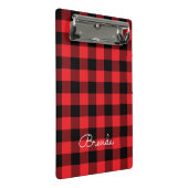Modern Red and Black Buffalo Check Mini Klembord (Schuin)