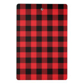 Modern Red and Black Buffalo Check Mini Klembord (Achterkant)