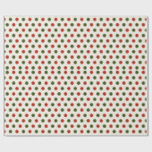 Modern Red and Green Polka Dot Christmas Wrapping  Cadeaupapier (Vlak)