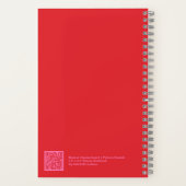 Modern Red and Pink Checkerboard Notebook Notitieboek (Achterkant)