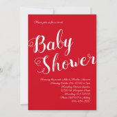 Modern Red Baby shower Co-Ed Gender Neutral Kaart (Voorkant)