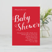Modern Red Baby shower Co-Ed Gender Neutral Kaart (Staand voorkant)