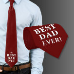 Modern Red Beste pap op vaderdag Stropdas<br><div class="desc">Modern Red Beste vader op de Dag van Vader stropdas. Witte typografie op donkerrode achtergrond. U kunt om het even welke tekst op het stropdas veranderen. Een perfect cadeau voor een vader,  nieuwe vader of grootvader op vaderdag.</div>