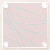 Modern Red Black Abstract Glazen Onderzetter (Achterkant)