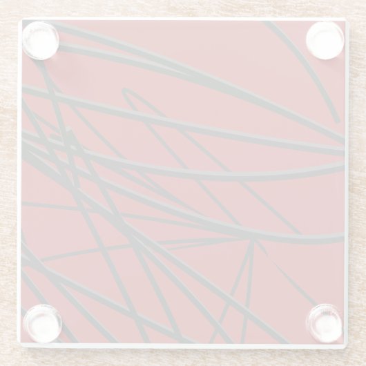 Modern Red Black Abstract Glazen Onderzetter (Achterkant)