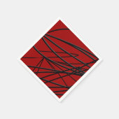 Modern Red Black Abstract Servet (Hoek)