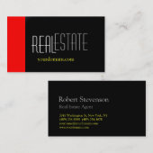 Modern Red Black Geel Visitekaartje (Voorkant / Achterkant)