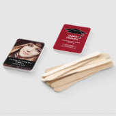 Modern Red Black Graduation Cap Photo Class of Handwaaier (Niet-gemonteerd)