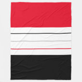 Modern Red Black Grey Stripes Fleece Deken (Voorkant)